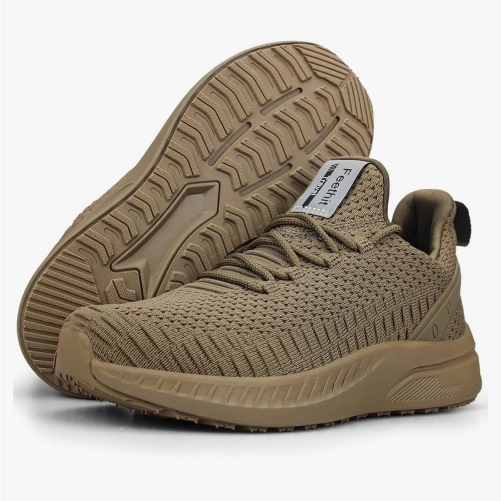 Khaki Womens Feethit Travel Sneakers